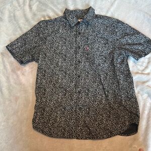 Levi's Black and White Casual Button Down Shirt